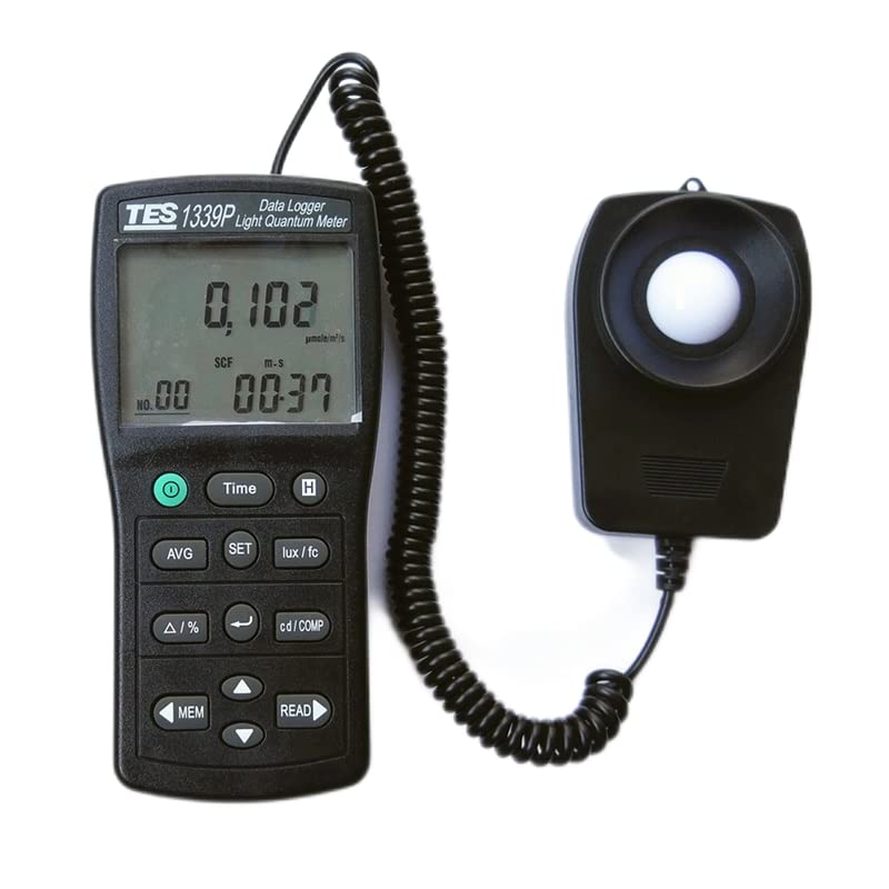 TES-1339P Portable Photosynthesis Tester Data Logger Light Quantum Meter Digital Luminous Intensity Meter