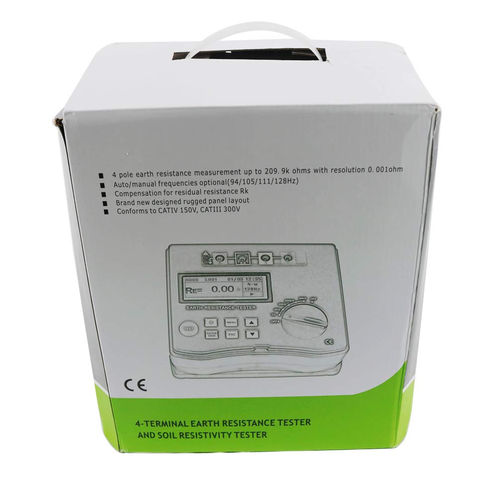 Graigar DY4300A 4-Terminal Multimeter Tester Electrical Instrument Earth Ground Resistance and Soil Resistivity Tester