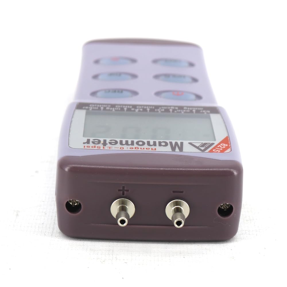 AZ8215 Portable Pressure Tester 15 PSI Digital Manometer Differential Pressure Meter