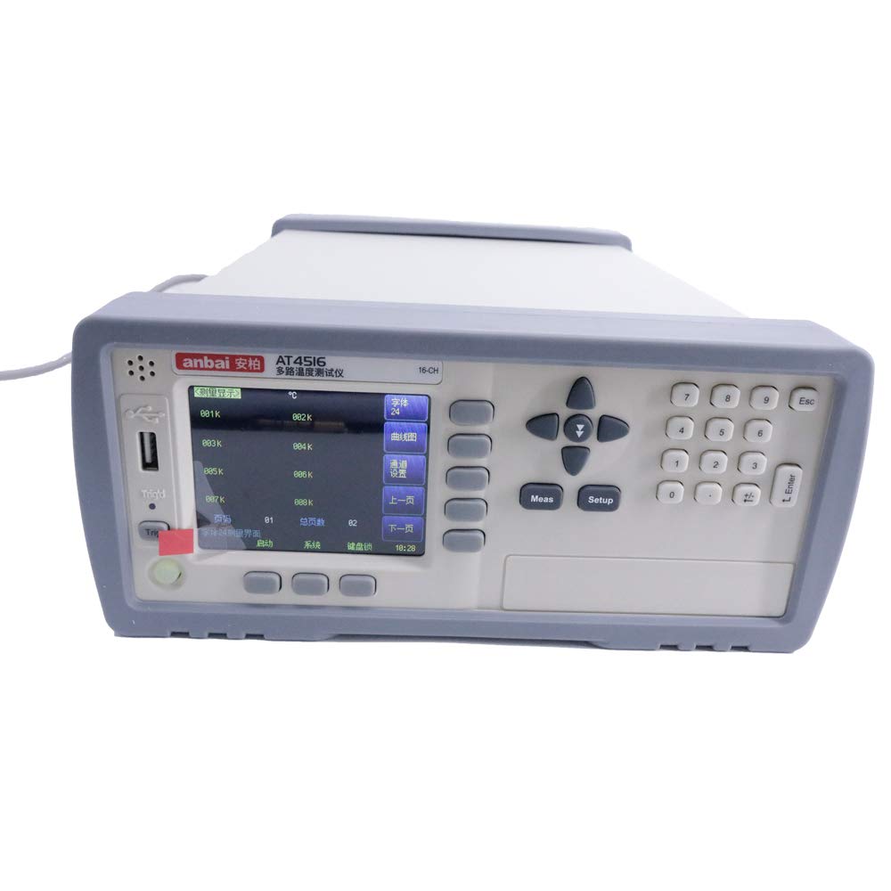AT4516 Digital Thermometer Multi-Channel Temperature Meter TFT-LCD True-Color LCD Display 16 Channels Data Logger