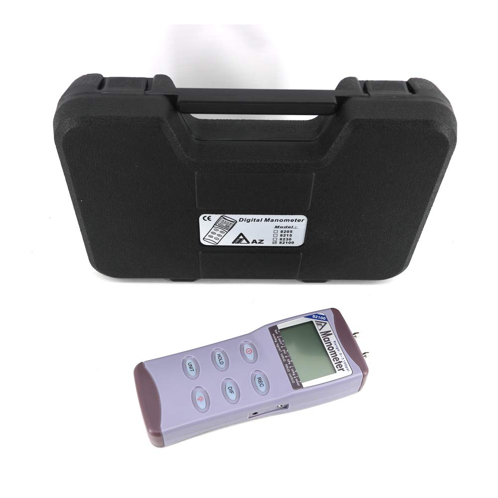 AZ82100 Portable Digital Differential Pressure Tester Manometer 100 psi Air Pressure Meter