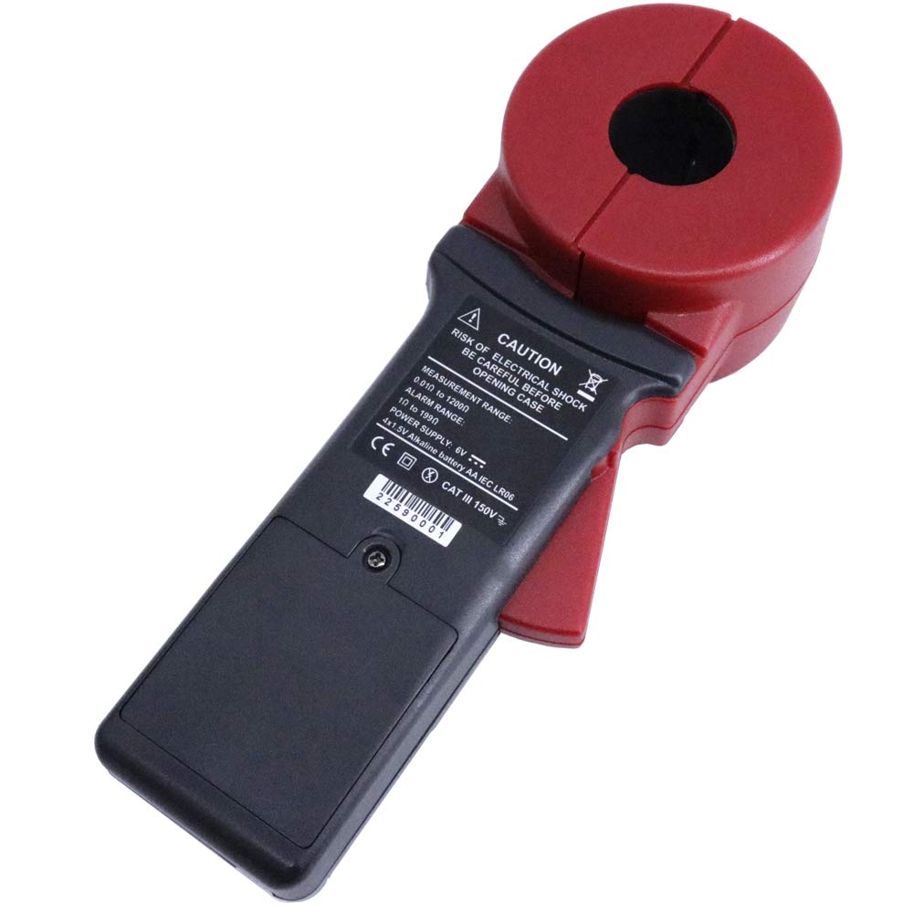 Graigar Portable Digital Ground Resistance Tester ETCR2100+ Earth Resistance Measurement Tester 0.01-1200ohm with RS232 Interface 99 Sets Data Memory