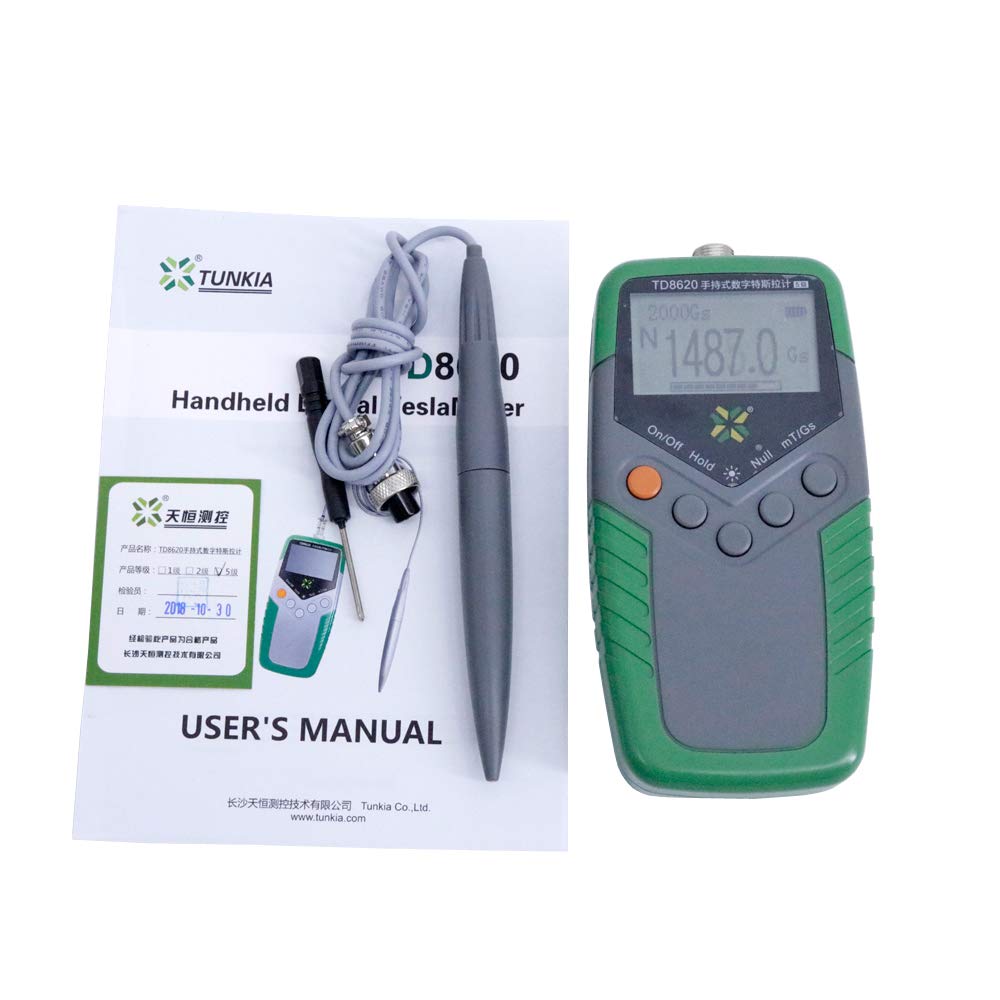 TD8620 Hand-Held Digital Tesla Meter Permanent Magnet Gauss Meter 5% Accuracy