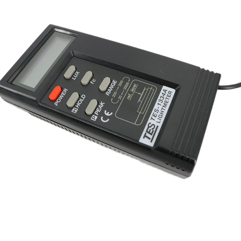 TES-1334A Digital llluminance Meter Lightness Tester Lux Meter 20/200/2000/20000 Lux Footcandle Brightness Tester