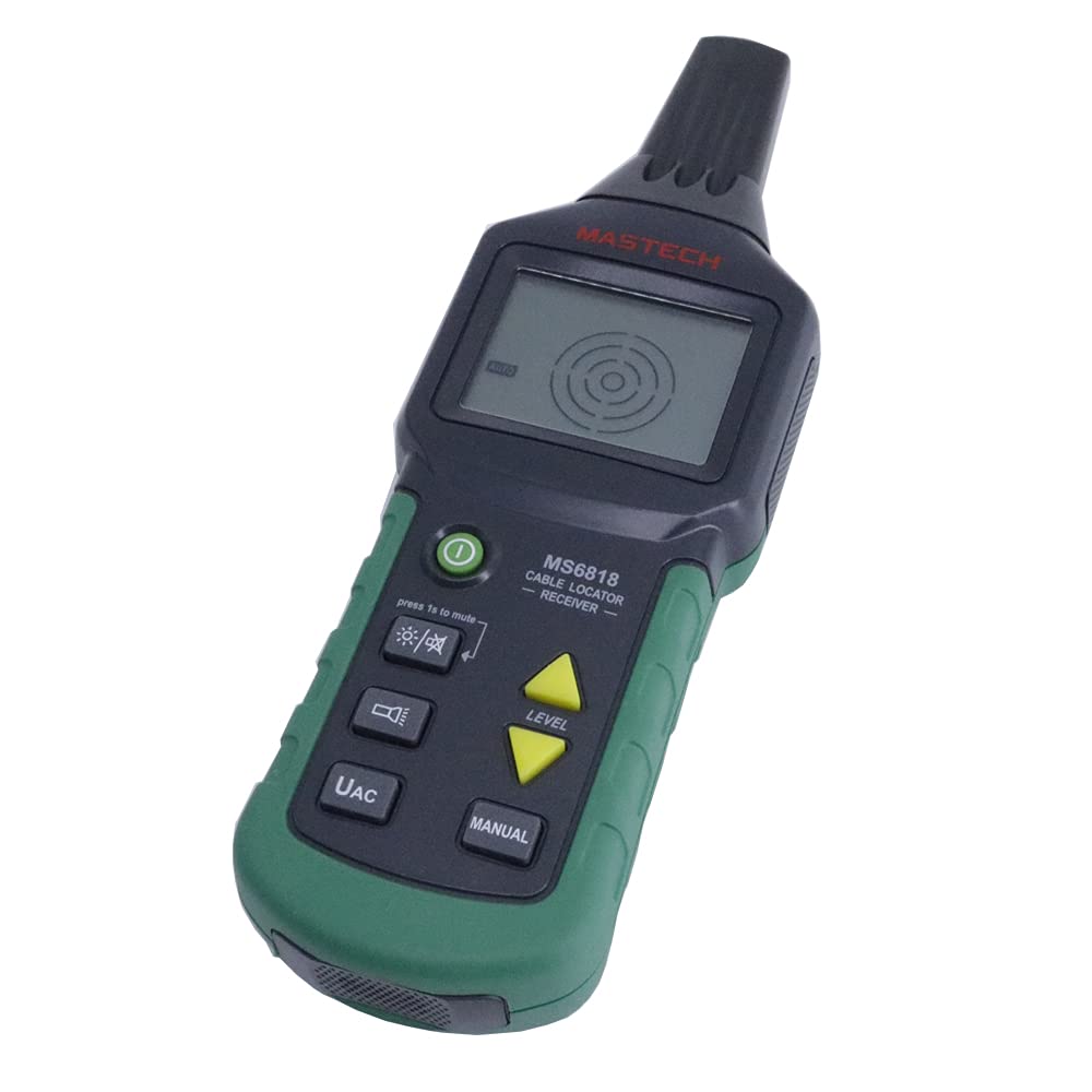 Mastech MS6818 Digital Wire Cable Tracker Transmitter Underground Cable Locator Electrical Line Detector 0-2.5m Wall Cable Depth Measurement