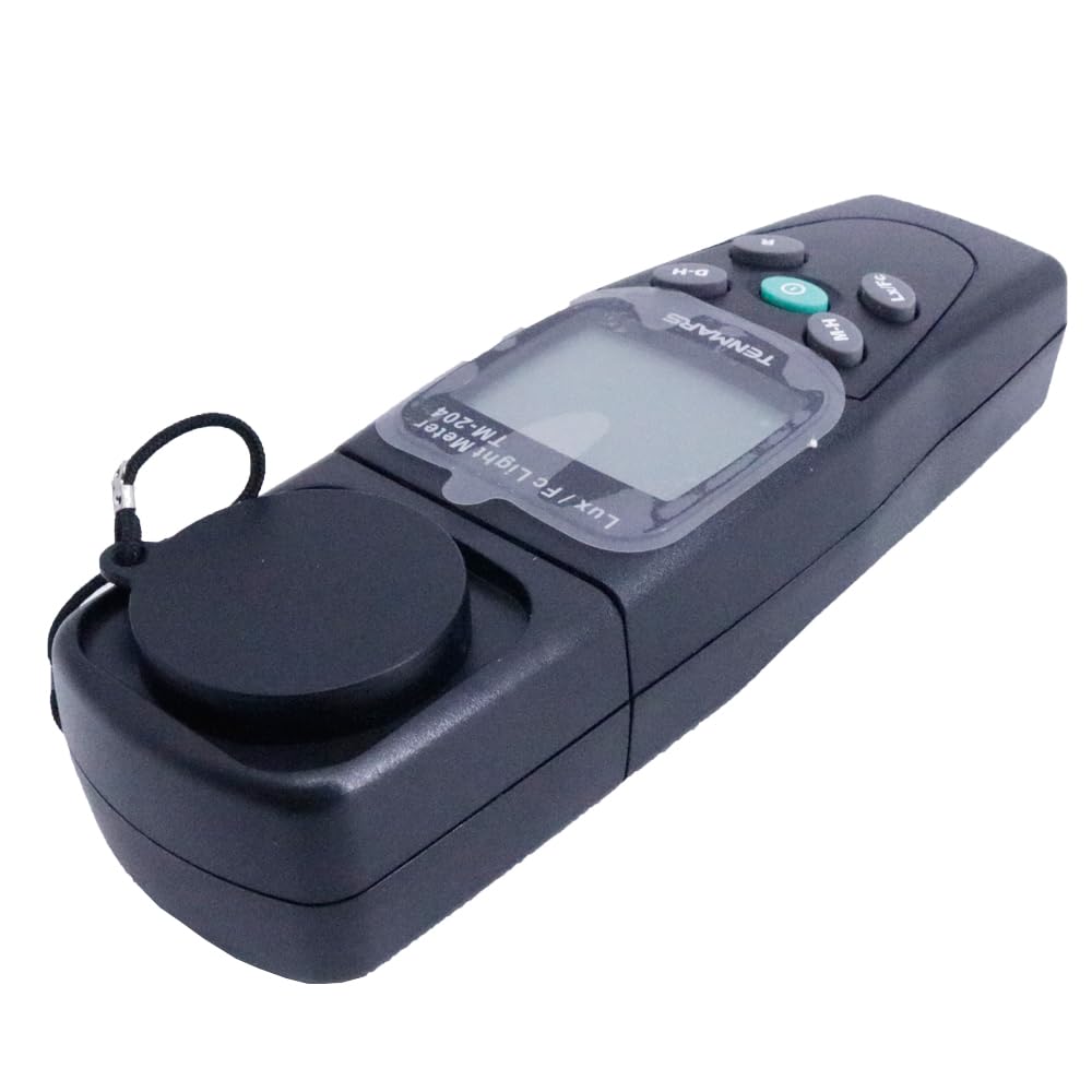 TENMARS TM-204 Digital Lux Meter Mini Lightness Tester 20,200,2000, 20000,200000 Lux