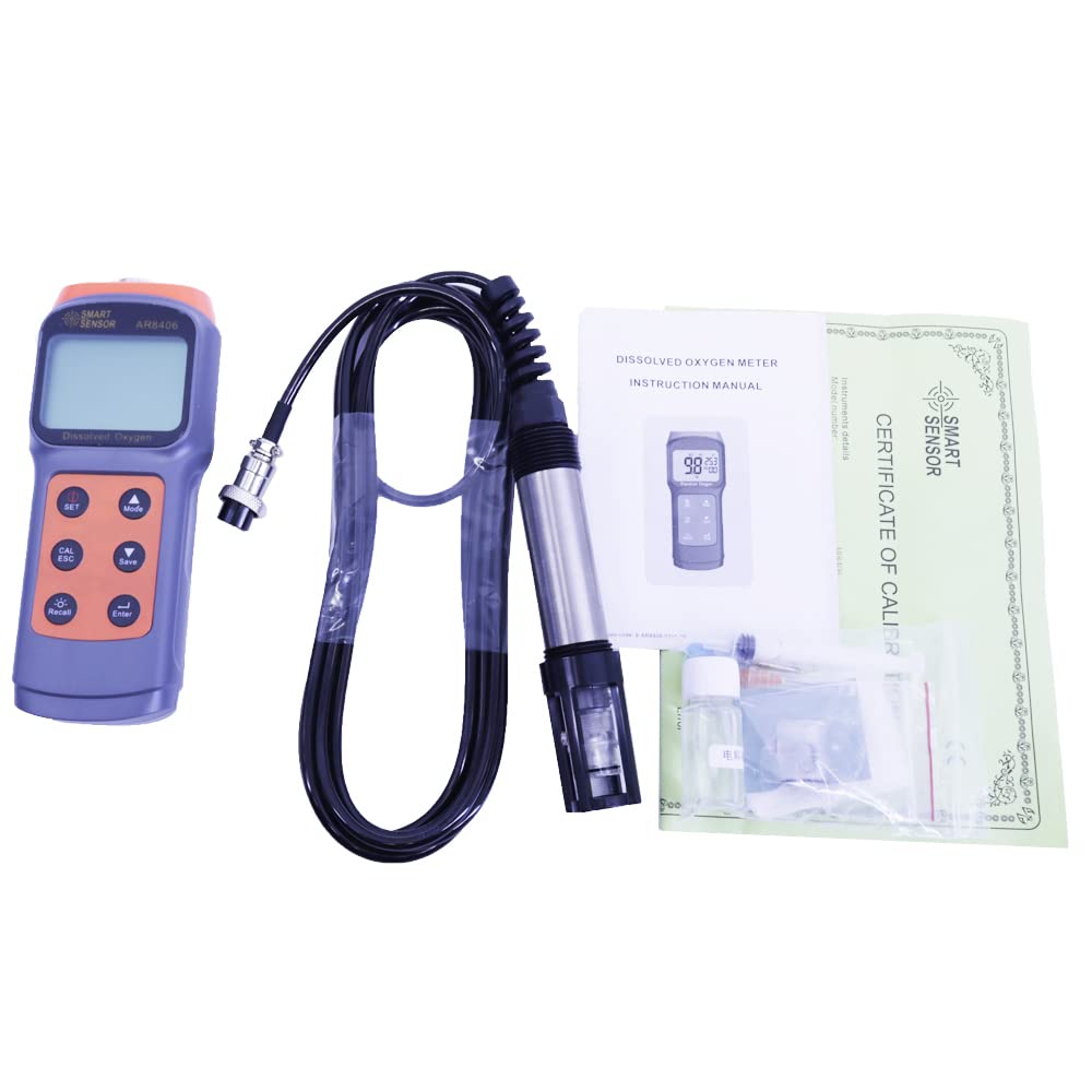 Smart Sensor AR8406 Portable Dissolved Oxygen Meter Digital DO Tester Water Quality Meter 0.0-30.0 mg/L