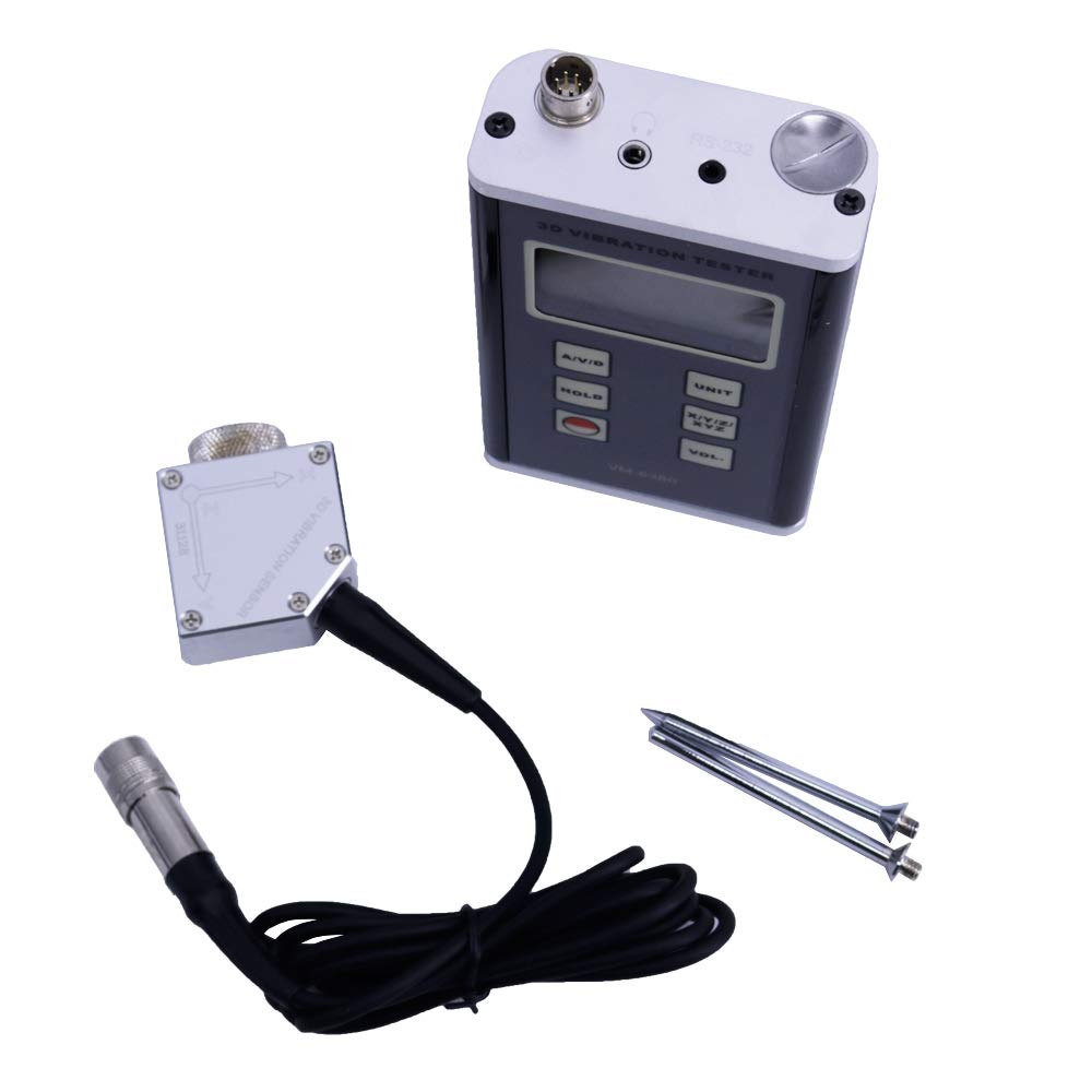 VM-6380 Digital Vibration Tester Portable 3D 3-Axis Piezoelectric Machinery Vibrometer Frequency 10Hz~10kHz Acceleration
