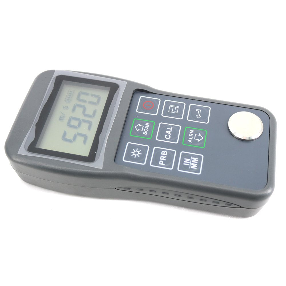Graigar MT150 Ultrasonic Thickness Meter Gauge Tester Measuring Range 0.75mm-300mm with LCD Backlight Display Resolution 0.1mm