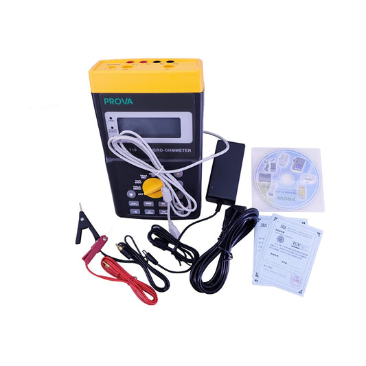 PROVA710 Micro-Ohmmeter Resistance Tester 10A (60mOhm) Max. Test Current Basic Accuracy 0.25% PROVA-710