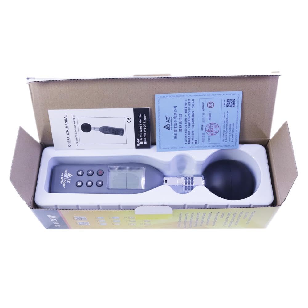 AZ87786 Handheld WBGT Data Logger Wet Bulb Globe Temperature Meter WBGT Meter with Data Logger