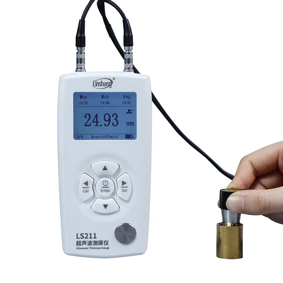 LS211 Ultrasonic Thickness Gauge Glass/Metal/Ceramics and Plastics Thickness Gauge Measuring Range 0.8-600mm(45#Steel)