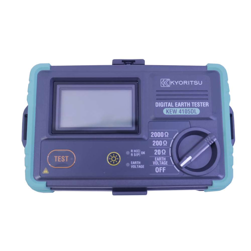 Kyoritsu4105DL Earth Tester IP67 Dust & Water-Proof Rugged Earth Tester Earth Resistance Meter 0.01-2000ohm KEW4105DL