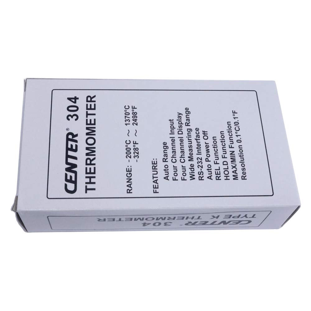 CENTER-304 Portable Four Channels Thermocouple Thermometer Range: -200~1370℃ Temperature Meter