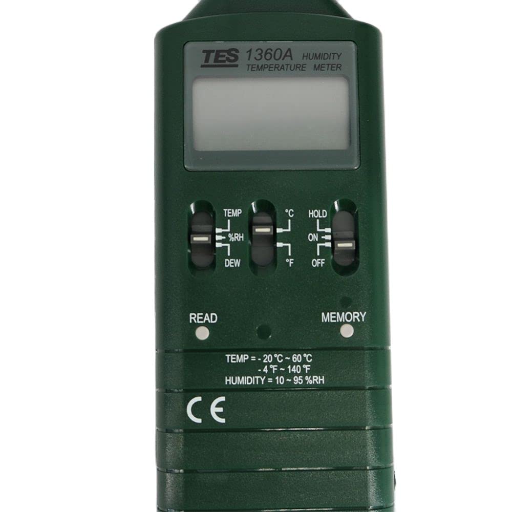 TES-1360A Digital Humidity and Temperature Meter -20℃ to 60℃ Humidity 10%-95%