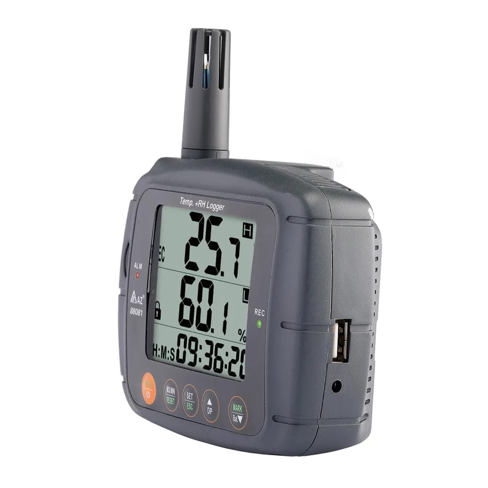 AZ88081 Large LCD Temperature & Humidity USB Data Logger Temperature and Humidity Recorder Datalogger Instead of AZ8808