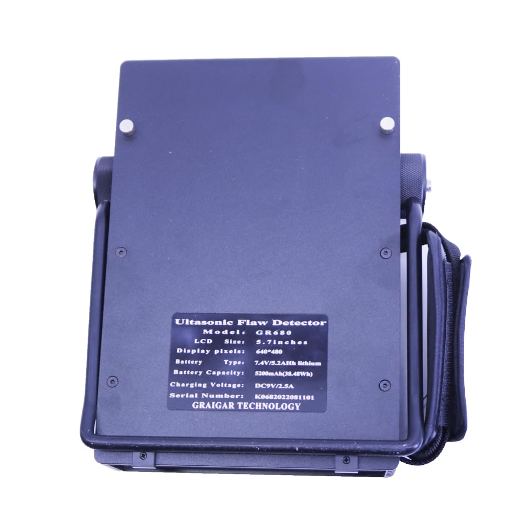 New GR680 Portable Ultrasonic Flaw Detector Defect Inspection Tester 0 to 15000 mm NDT Digital Flaw Meter 4MHz φ10mm Probe BNC Interface