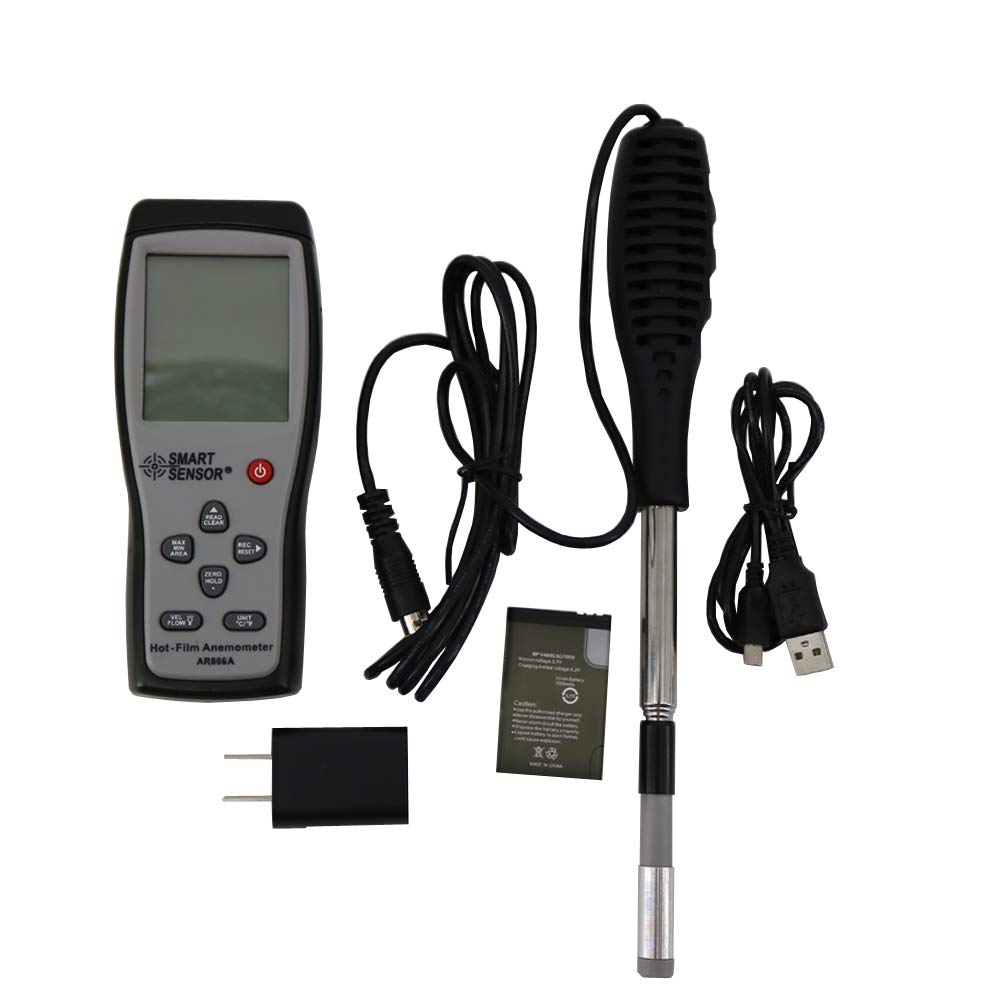 Graigar AR866A Hot Wire Thermo-Anemometer Air Flow Velocity Wind Speed Meter