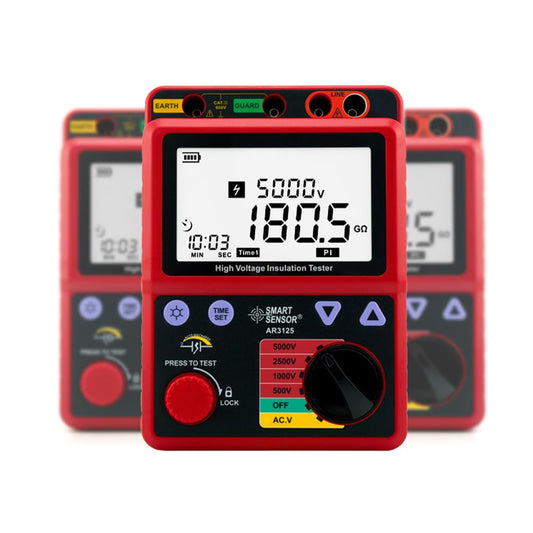 Smart Sensor AR3125 High Voltage Insulation Tester 5000V Digital Resistance Meter 0.0MΩ~1000GΩ