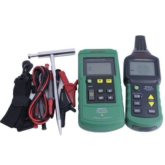 Mastech MS6818 Digital Wire Cable Tracker Transmitter Underground Cable Locator Electrical Line Detector 0-2.5m Wall Cable Depth Measurement