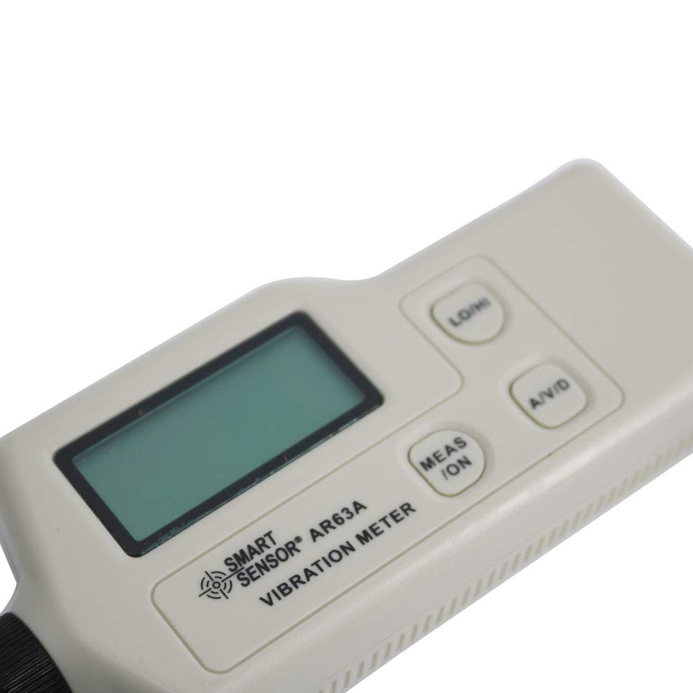Graigar AR63A Digital Handheld Vibration Meter Tester Meter Gauge Vibrometer Analyzer Acceleration Range 0.1 to 199.9m/s2
