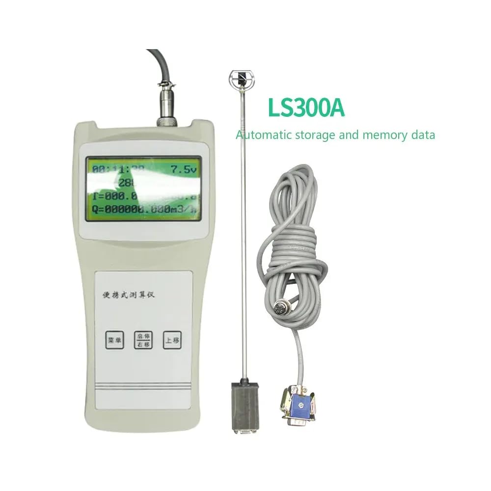 LS300-A Flow Velocity and Flow Meter Portable Flow Velocity Meter Flow Rate Meter Speed Measurement Range 0.01~4.00(m/s) with Storage and Communication Function