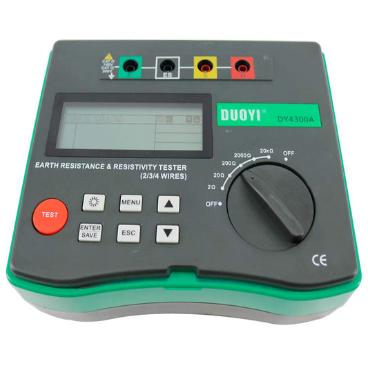 Graigar DY4300A 4-Terminal Multimeter Tester Electrical Instrument Earth Ground Resistance and Soil Resistivity Tester