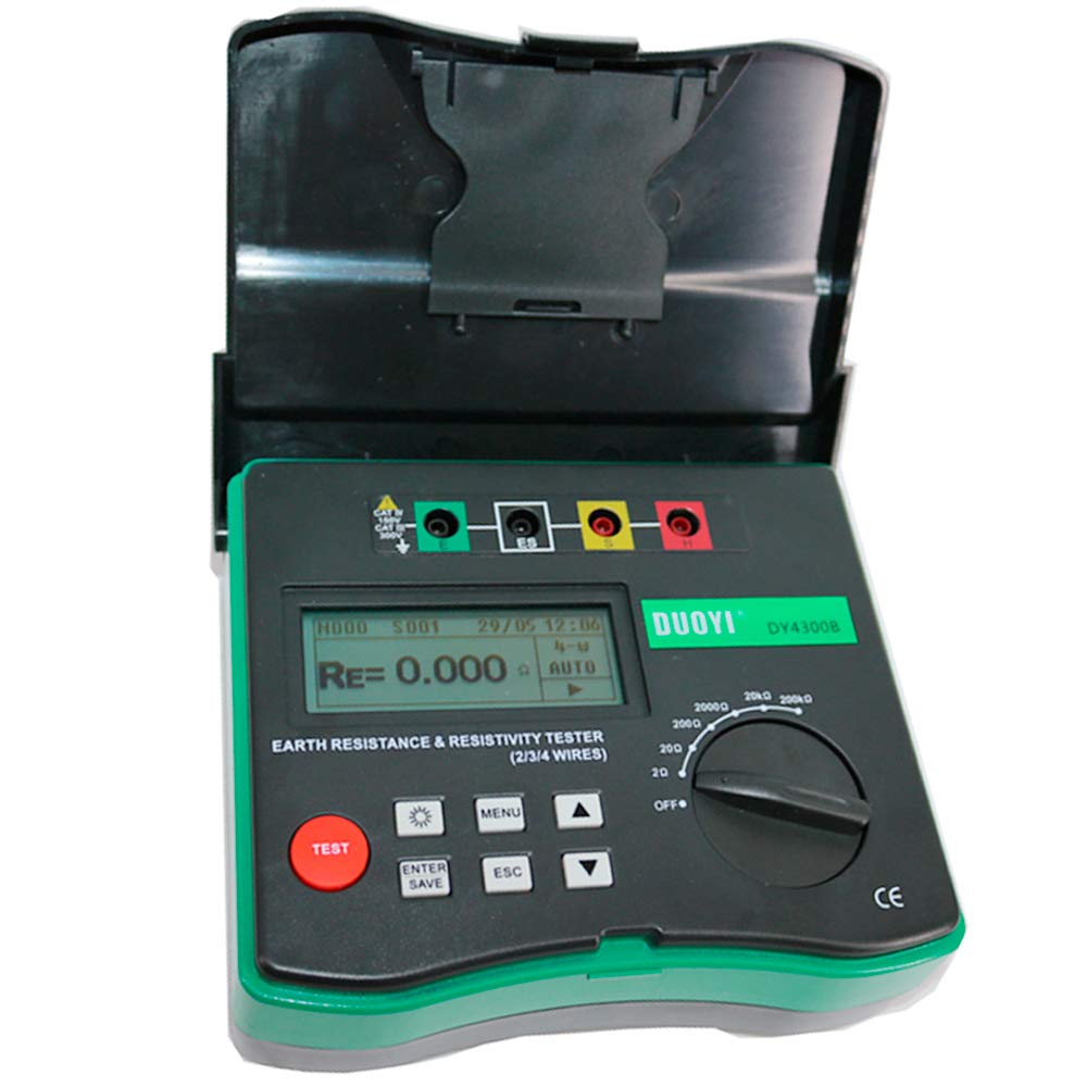 Graigar DY4300B 4-Terminal Multimeter Tester Electrical Instrument Earth Ground Resistance and Soil Resistivity Tester