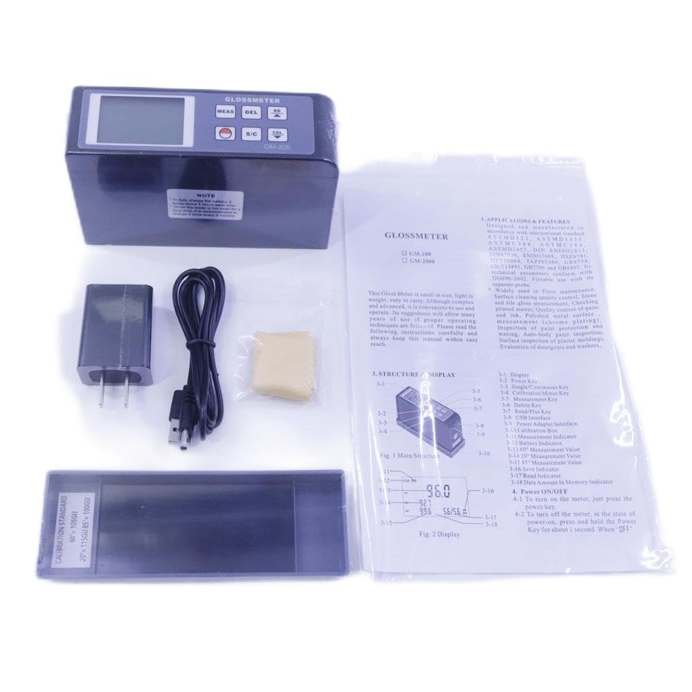 GM-200 Digital Glossmeter Triple Angle 20/60/85 Surface Gloss Meter 0.1~200 GU