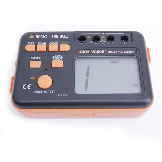Graigar VC60E+ Digital Insulation Resistance Tester Gauge DC/AC 50M ohm-199.9G ohm Meter Tester