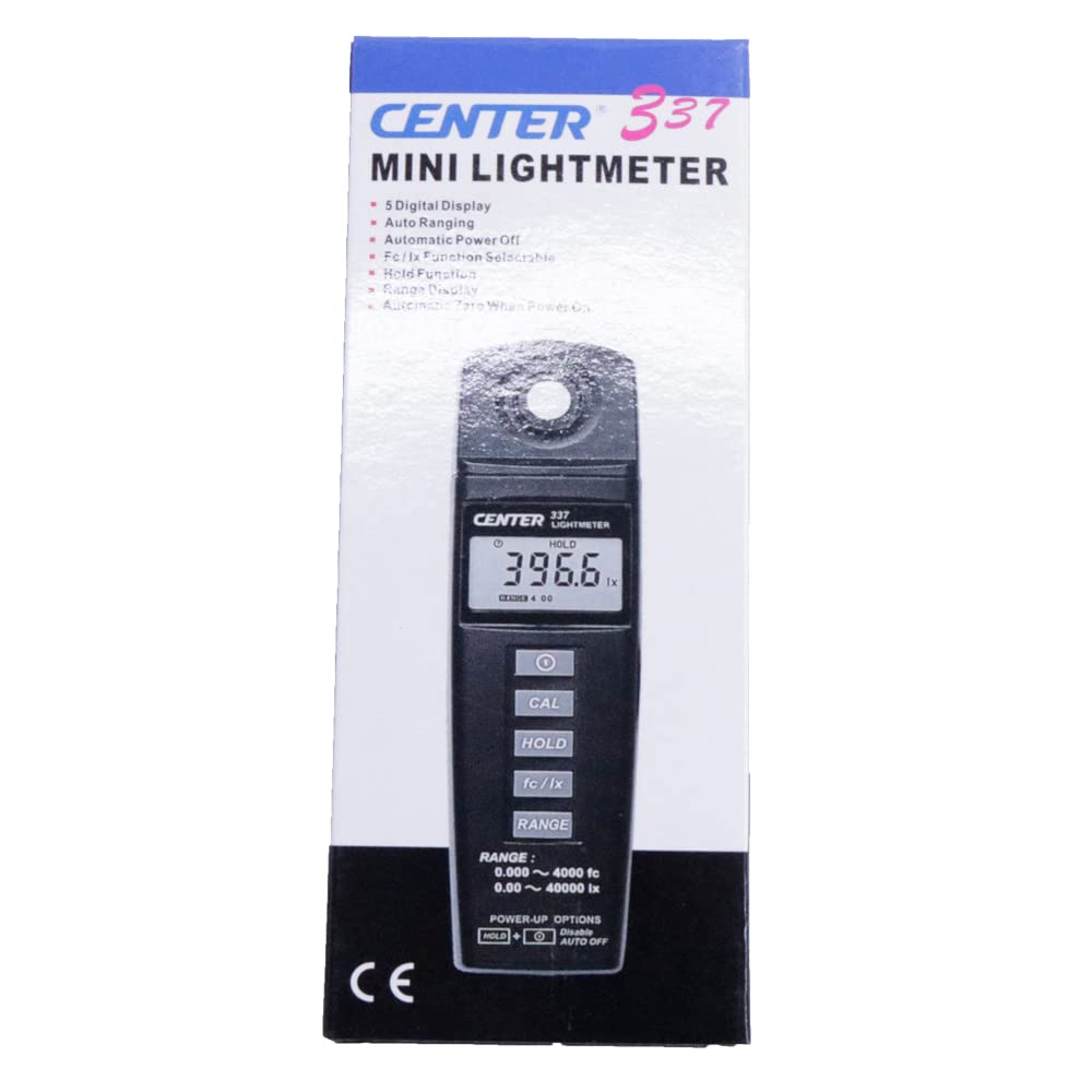 CENTER-337 Digital Mini Light Meter Lightness Tester Bulb Brightness Gauge Lux Meter 0.00~40000 lx