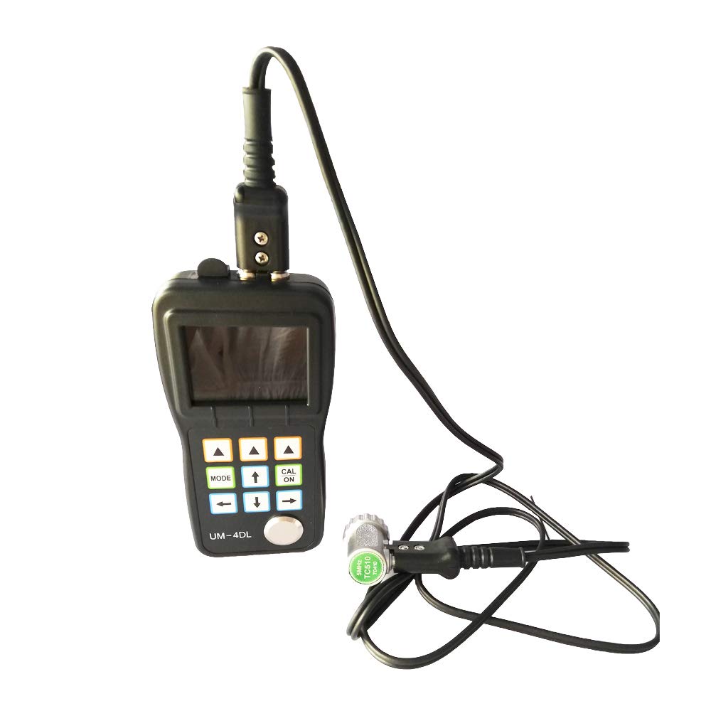 UM-4DL Digital Ultrasonic Thickness Gauge Tester Meter Through Paint Coating Thickness Meter 0.025'' to 20'' with TC510 Probe