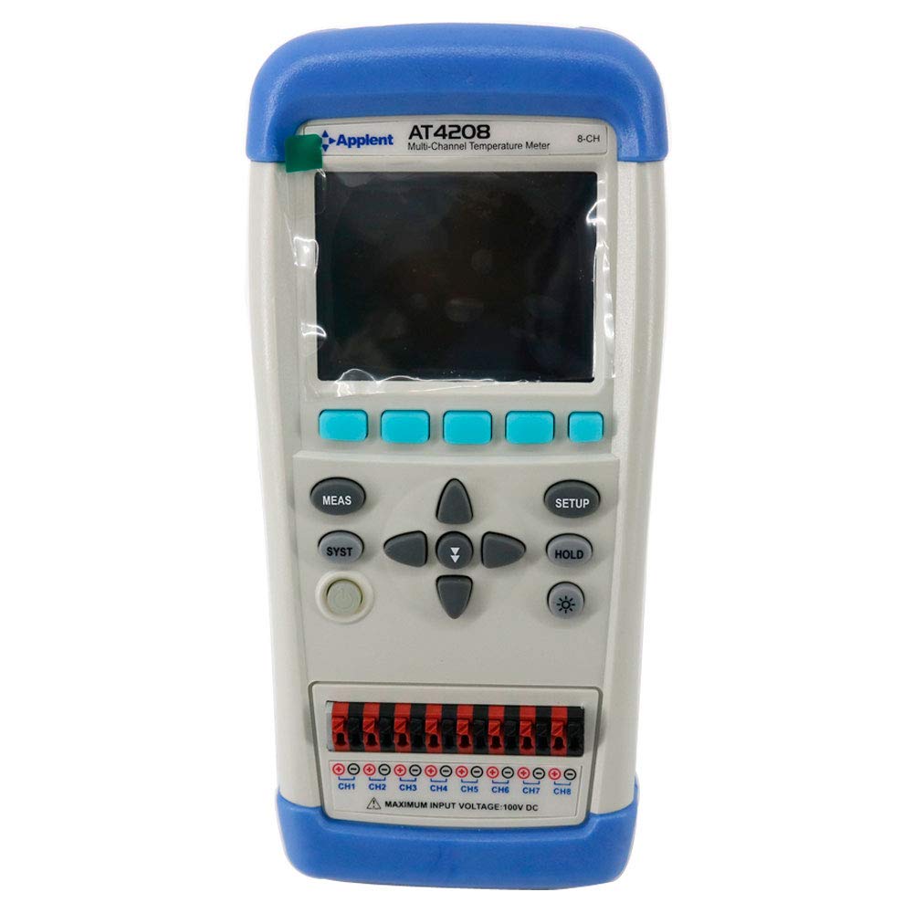 Graigar Thermocouple Temperature Meter AT4208 Handheld Multi-channel Temperature Meter with LCD Display Touch Screen 8 Channels