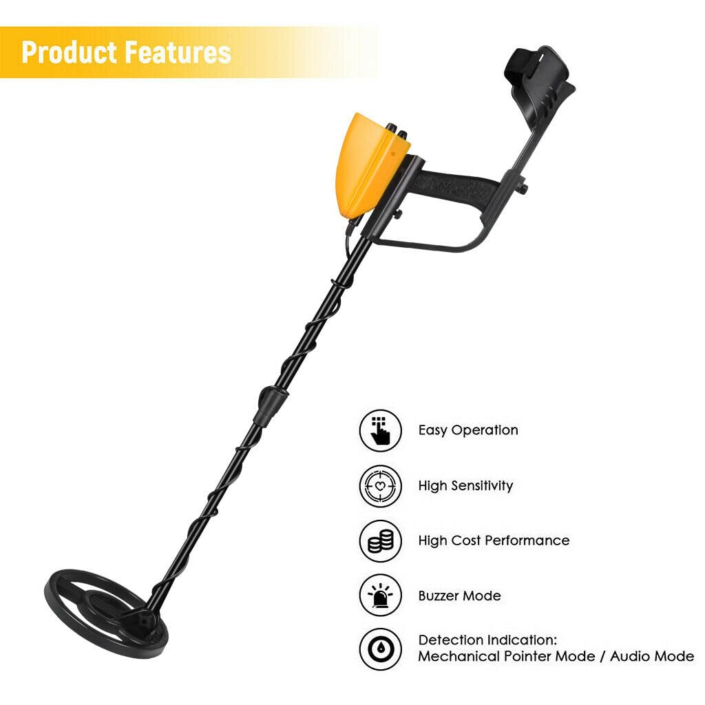 MD-5090 Gold Detector for Adults with 6.5" Waterproof Search Coil, Metal Detector 5.8kHz Scanner