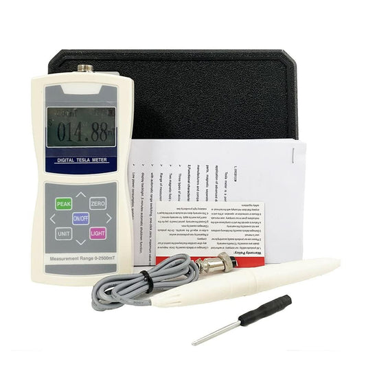 ZMST-5 Tesla Meter Digital Gauss Meter Gaussmeter Magnetic Flux Meter Radial Hall Probe 0-2400mT (24000Gs)