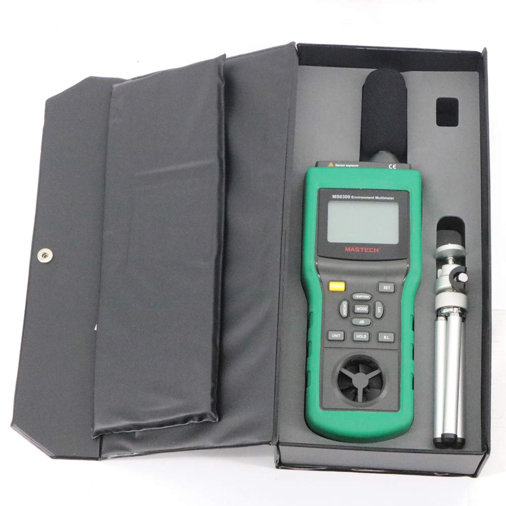 MS6300 6IN1 Multifunctional Enviroment Meter Humidity and Temperature Meter Sound Level Meter Air Flow Meter