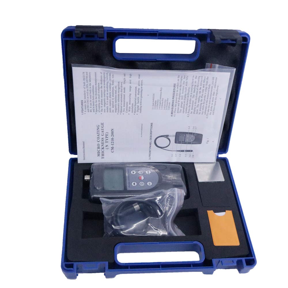 CM-1210-200N Coating Thickness Gauge Digital Thickness Meter Range 0~200um / 0~8mil