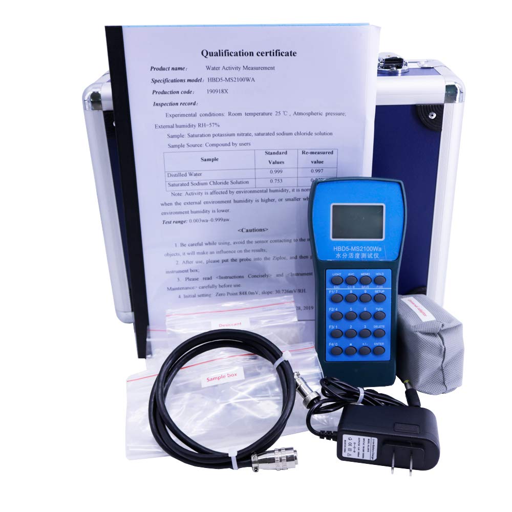 HBD5-MS2100Wa Portable Food Water Activity Tester Meter Smart Moisture Content Tester 0.003-1.000Aw