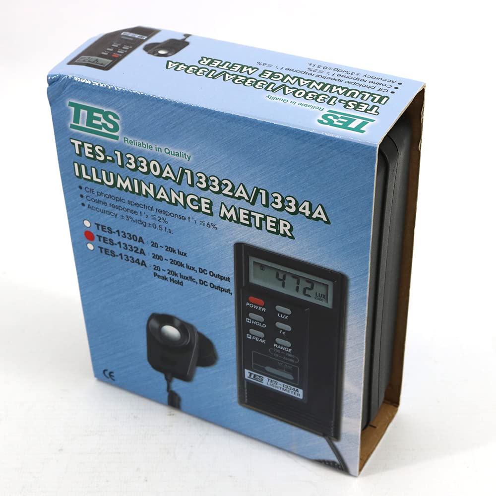 TES-1332A Digital Lux Meter Illuminance Tester 200/2000/20000/200000 Lux Light Meter