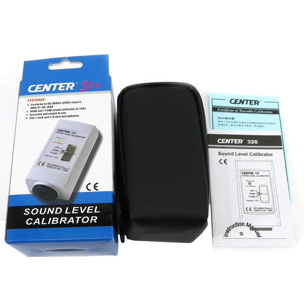 CENTER-326 Sound Level Calibrator for Sound Level Meter (94dB-114dB) Noise Meter Calibration Gauge