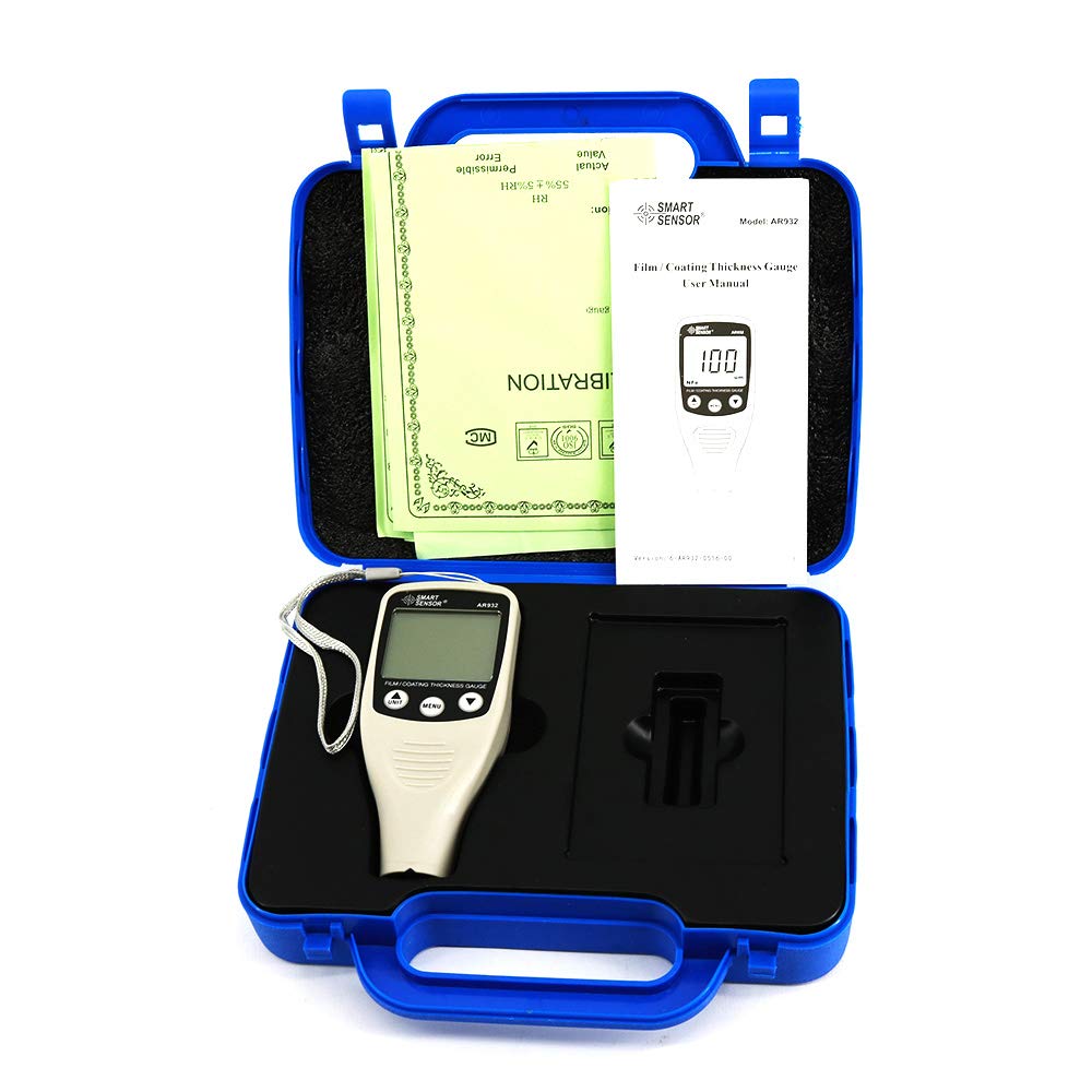 Smart Sensor AR932 Digital Film/Coating Thickness Gauge Measurement Range 0~1500um