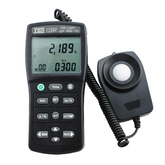 TES-1339R Digital Light Meter Datalogger 0.01 to 999900 Lux Tester with RS232 Lightness Gauge