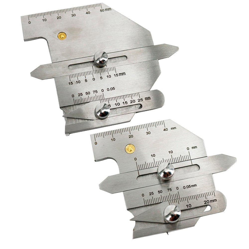 Graigar Stainless Steel Welding Measuring Gauge Tool Kits Combine Suit 16 Pieces Welding Inspection Gauge