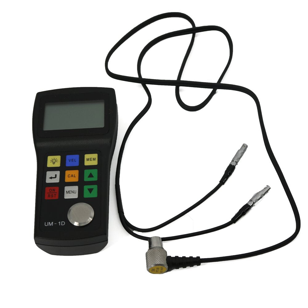 Graigar UM-1D Digital Through Coating Ultrasonic Thickness Gauge Tester Meter 0.03'' to 12'' with PT-08 Probe Transducer P-E and E-E Echo-Echo
