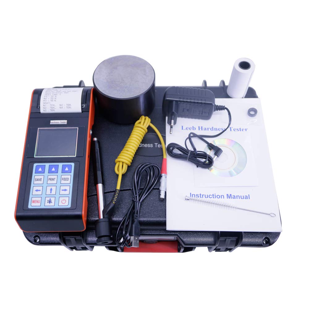 NDT290+ Portable Hardness Tester with D Impact Device and Built-in Printer for HL, HB, HRB, HRC, HRA, HV, HS