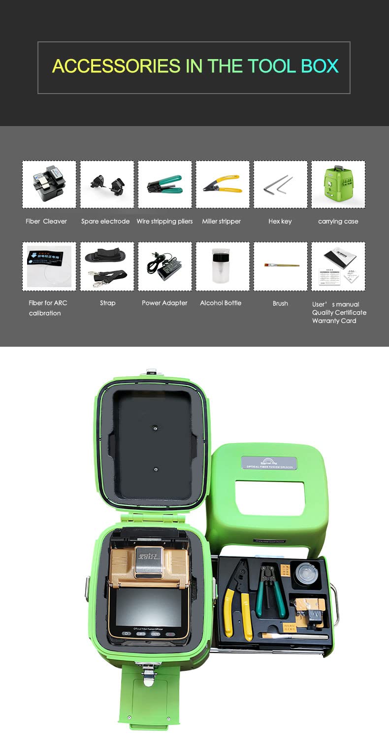 New AI-8C Automatic Optical Fiber Fusion Splicer Intelligent FTTH Optic Fiber Welding Splicing Machine
