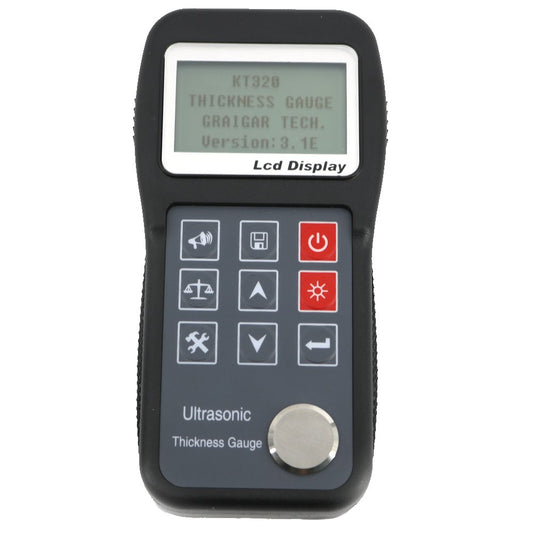 Graigar KT320 Digital Ultrasonic Metal Thickness Gauge Meter Tester 0.75mm~300.0mm 0.03inch~11.8inch