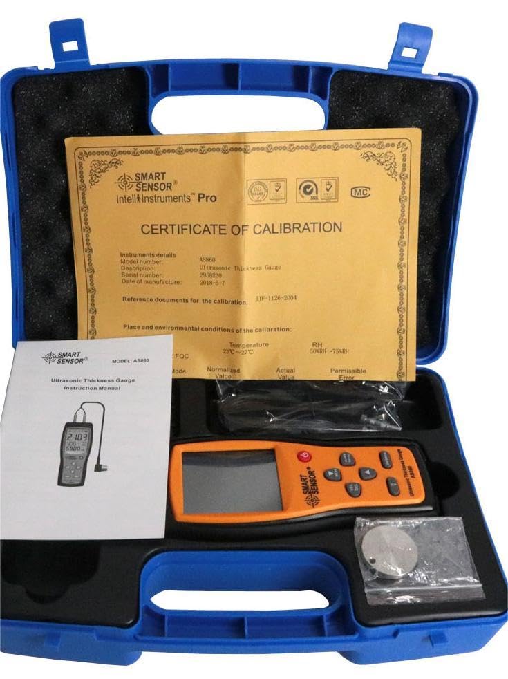 Smart Sensor Digital Ultrasonic AS860 with Thickness Measurement Measuring Range 1.2-225mm Frequency 5MHz