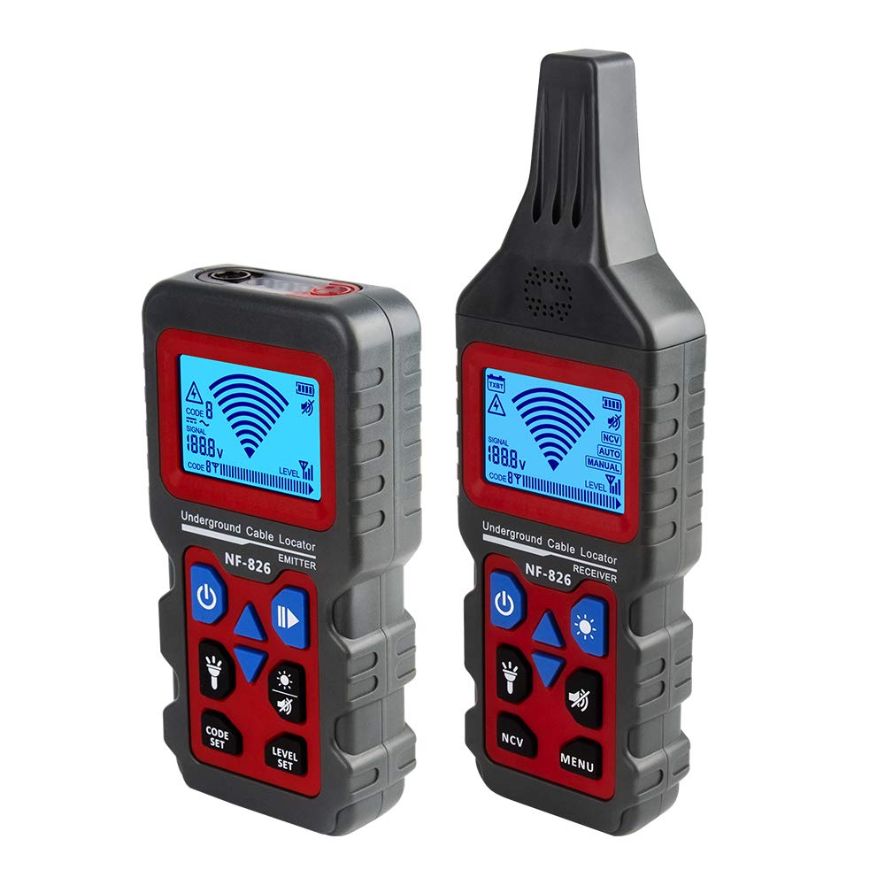 NF-826 Digital Underground Wire Tracker Cable Locator Portable Telephone Cable Finder Electrical Lines Detector