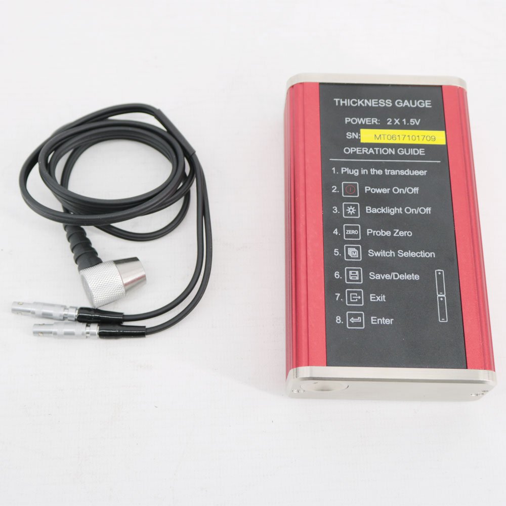 Graigar MT200 Digital Ultrasonic Thickness Gauge Meter Tester 0.75-300mm (in Steel) 0.1/0.01mm